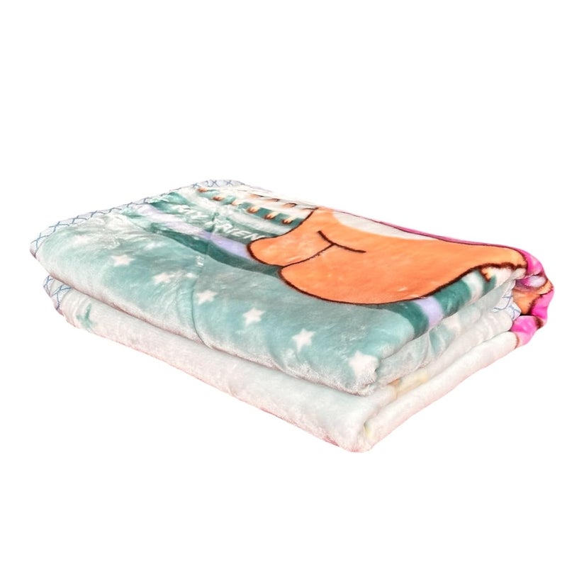 PWI Newborn Cloudy Baby's All Season Ultra Soft Double Layer Blanket/Wrapper for Baby (90x110cm)(0-3years)-Multi - Image 5