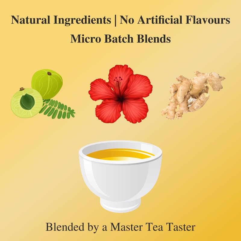 SAN-CHA Tea Boutique Happy Hair Tea | Free Tea (Pack Of 25) | 100% Biodegradable Tea Bags|Pyramid Tea Bags | Herbal Tea | Tea For Healthy Hair | Hibiscus Leaves For Hair Growth, 25 grams - Image 4
