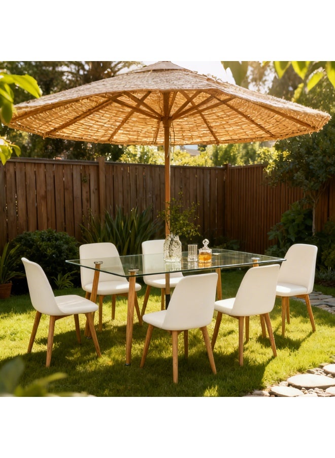 هيكسدريم طاولة مطبخ، طاولة طعام زجاجية، أثاث مطبخ عصري، مناسبة للمنازل والمطاعم والشقق. - Image 2