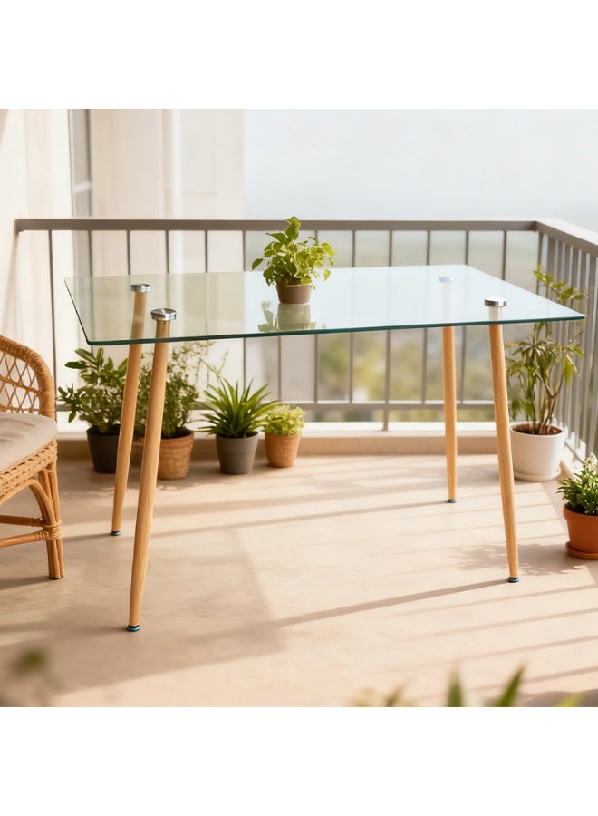 هيكسدريم طاولة مطبخ، طاولة طعام زجاجية، أثاث مطبخ عصري، مناسبة للمنازل والمطاعم والشقق. - Image 5