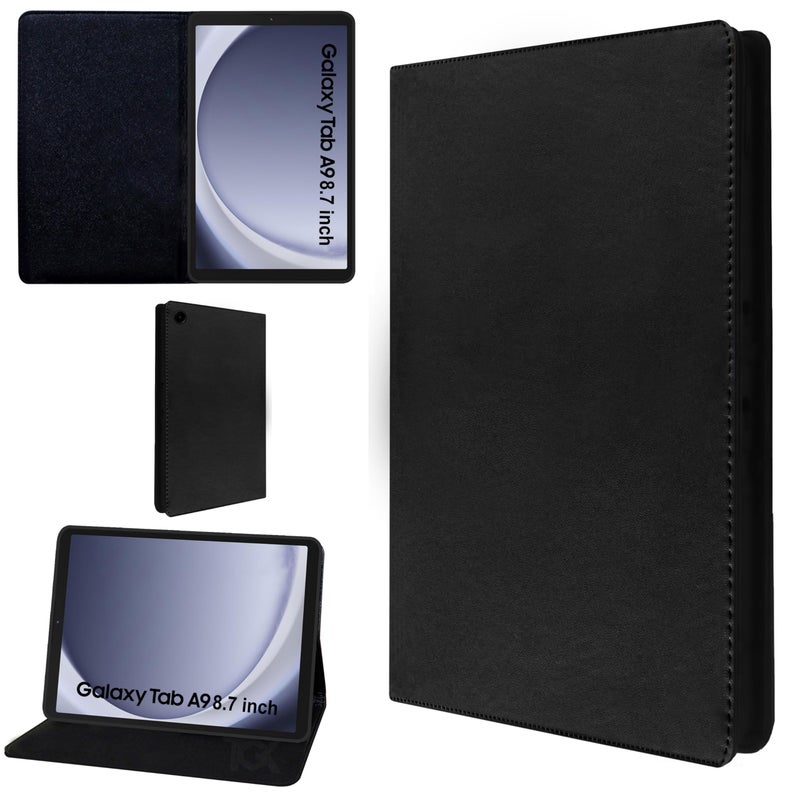 TGK Leather Flip Stand Case Cover for Samsung Galaxy Tab A9 8.7 inch (Black) - Image 1