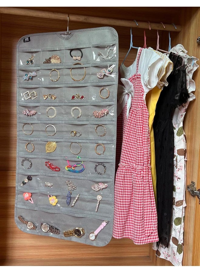 BB Brotrade Hanging Jewelry Organizer,Accessories Organizer,80 Pocket Organizer for Holding Jewelries - Image 3