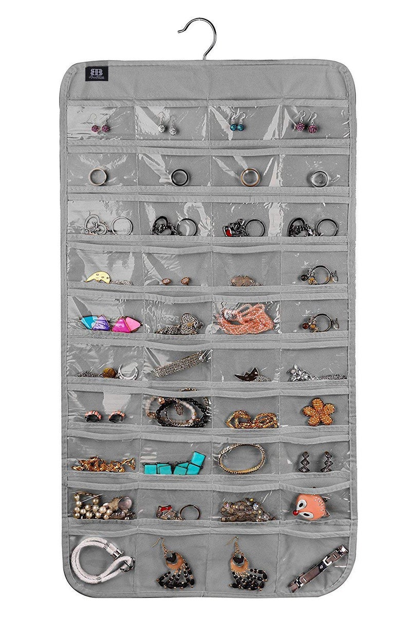 BB Brotrade Hanging Jewelry Organizer,Accessories Organizer,80 Pocket Organizer for Holding Jewelries - Image 1