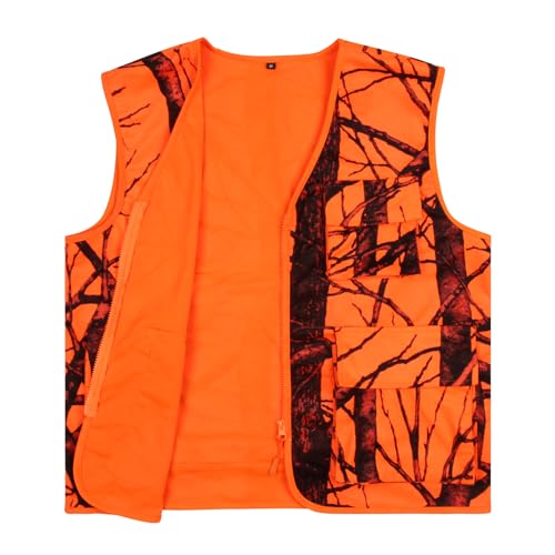Volein Blaze Orange Hunting Vest with Pocket Lightweight Deer Hunting Camo Vest for Big Game M - Image 1