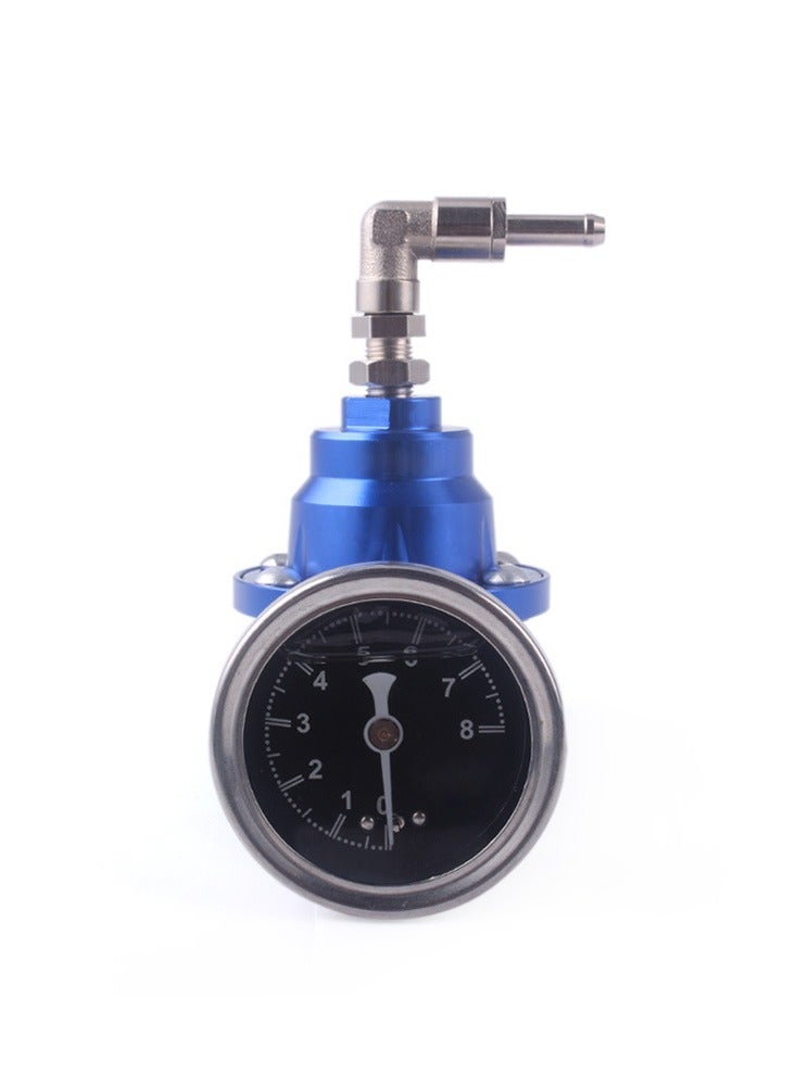 AROAQ Automotive Adjustable Fuel Pressure Regulator Oil Gauge, Economical Gas Saver Gasoline Regulator, Gas Oil Injection Pressure Regulator to Improve Car Performance, (Blue)  - Image 1