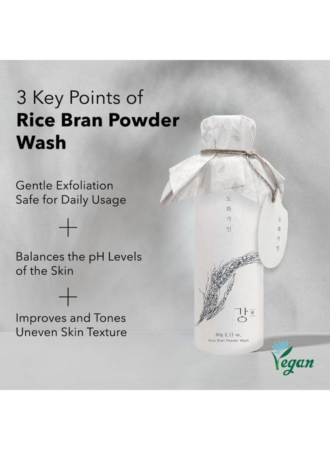 House of Dohwa Rice Bran Powder Wash | Mild Exfoliating Face Wash for Sensitive Skin | Vegan Enzyme Face Scrubber & Exfoliator for Sebum Control - Product of Korea | 60 g (2.1 oz) - Image 2