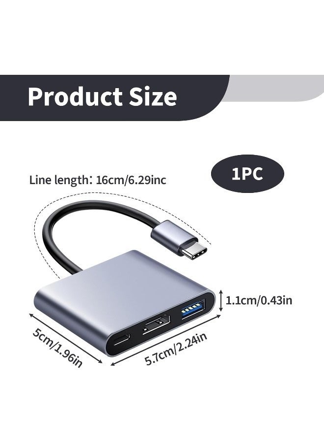 سوسس محول USB-C إلى HDMI، محول من النوع C إلى مخرج HDMI بدقة 4K، شحن سريع PD بقوة 100 واط ومنفذ USB 3.0، محول USB-C متعدد المنافذ الرقمي للصوت والفيديو لأجهزة MacBook Pro/Air وiPad Pro وغيرها من أجهزة USB-C - Image 2