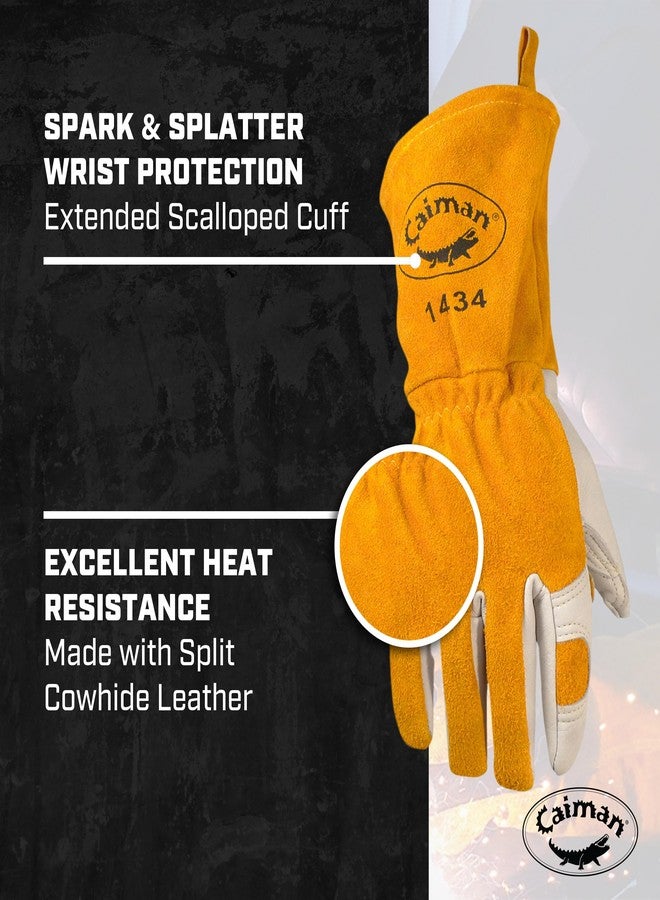 Caiman 1434-5 Welders and Foundry Gloves Gold L - Image 5