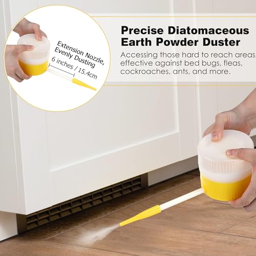 Qualirey 1 Pack Diatomaceous Earth Powder Duster with 6 Inch Extension Nozzle, Diatomaceous Earth Powder Duster for Pest Control, Powder Sprayer for Indoor and Outdoor Use - Image 5