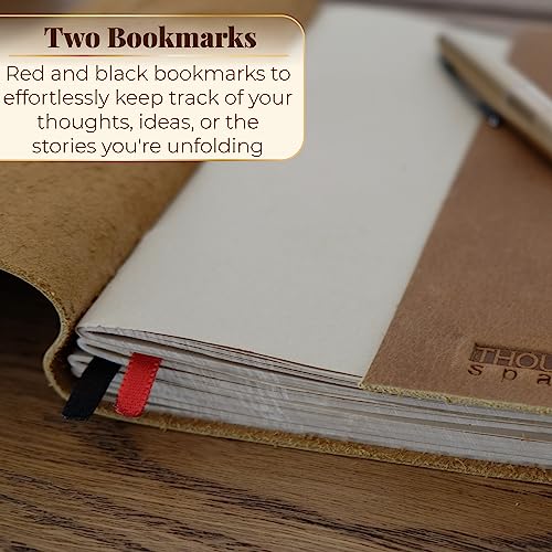 ThoughtSpace Journals Mandala Leather Notebook Journal for Writing - 5x7in Daily Planner Notebook - Writing Journal for Women & Men - Full-grain Vintage Leather - 5x7 inch Lined Paper - Image 5