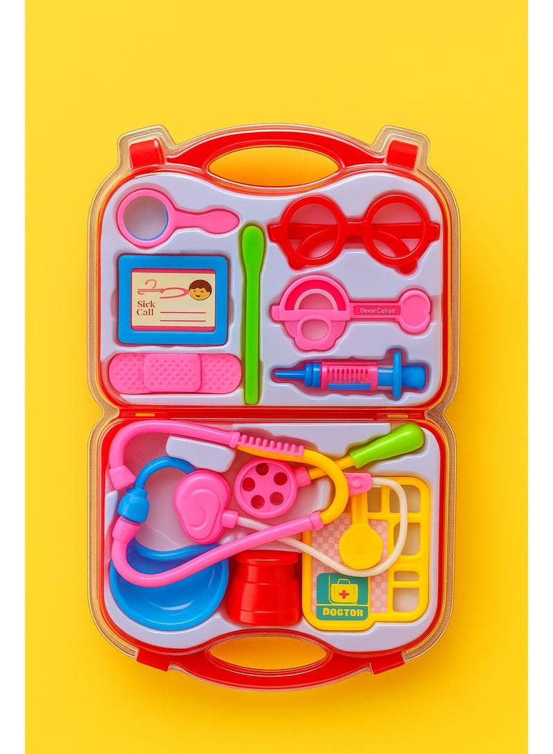 رالي مجموعة العاب الطبيب مع حقيبة قابلة للطي مجموعة العاب الطبيب مجموعات لعب تظاهرية لعبة مجموعة الاطباء للاطفال والاولاد والبنات - Image 1