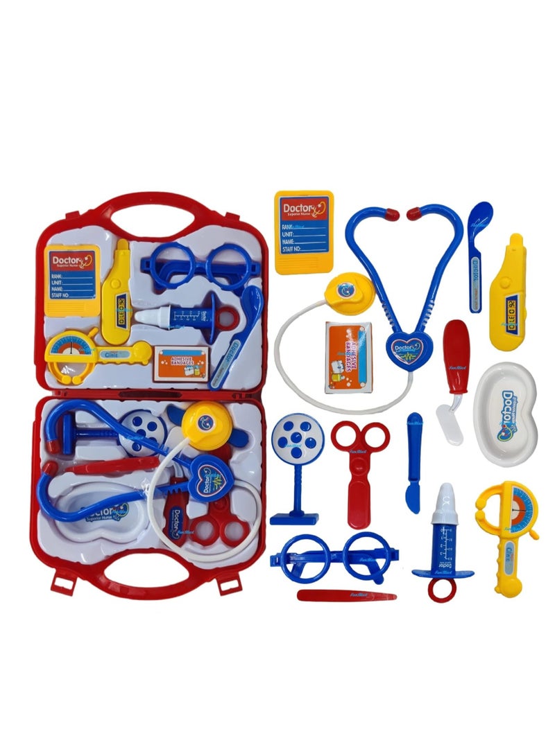 رالي مجموعة العاب الطبيب مع حقيبة قابلة للطي مجموعة العاب الطبيب مجموعات لعب تظاهرية لعبة مجموعة الاطباء للاطفال والاولاد والبنات - Image 4