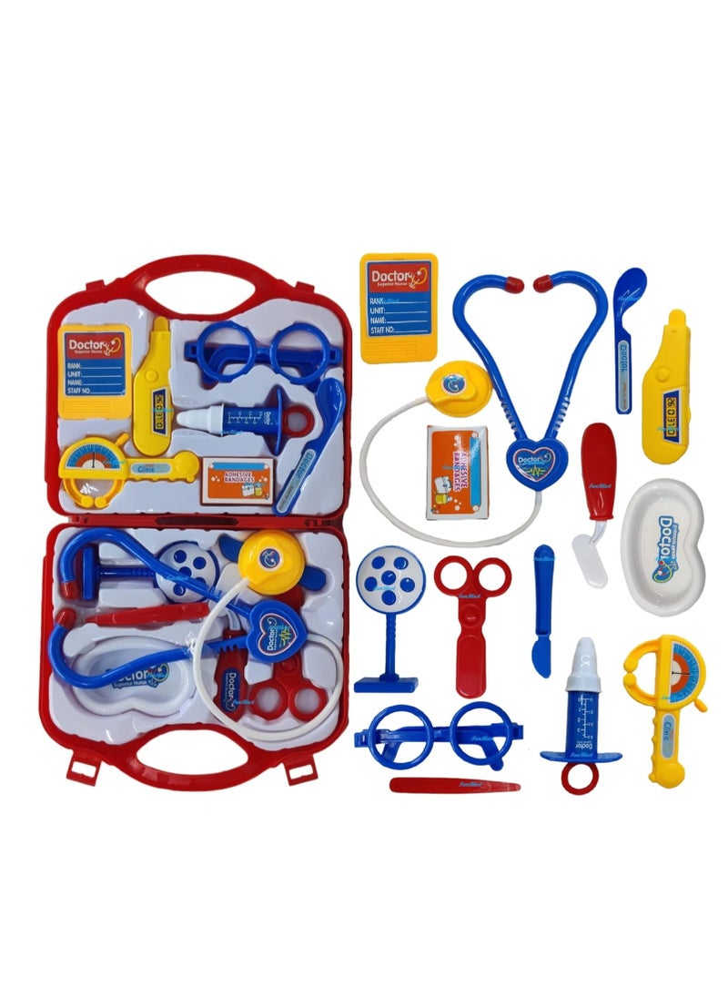 Rally Doctor Playset with Foldable Bag Doctor Playset Pretend Play Sets Doctor Playset Toy for Kids Boys Girls  - Image 1