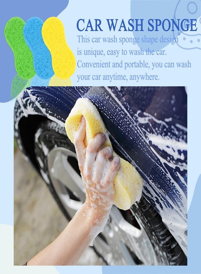 KTOJOY Car Wash Sponges Colorful Cleaning Sponge Multi-Purpose for Kitchen, Bathroom, Household Cleaning (Yellow) - Image 5