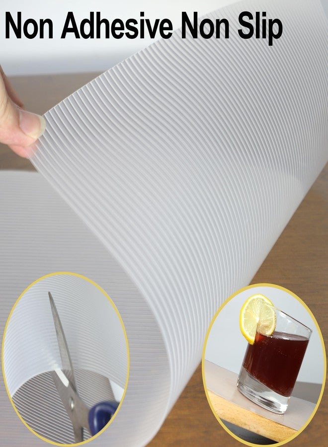 GMAEURL Shelf Liners for Kitchen Cabinets Non Slip 16 Inch Wide X 20 Ft Non Adhesive Drawer Liner Waterproof Clear Cabinet Liner Oil Proof Shelves Liner for Refrigerator Cupboard Pantry Closet Bathroom - Image 4
