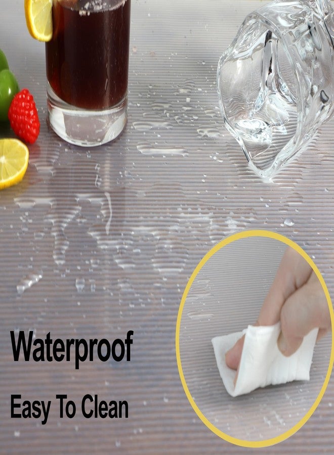 GMAEURL Shelf Liners for Kitchen Cabinets Non Slip 16 Inch Wide X 20 Ft Non Adhesive Drawer Liner Waterproof Clear Cabinet Liner Oil Proof Shelves Liner for Refrigerator Cupboard Pantry Closet Bathroom - Image 3