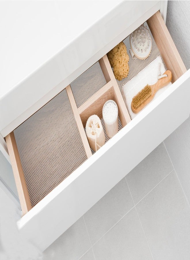 GMAEURL Shelf Liners for Kitchen Cabinets Non Slip 16 Inch Wide X 20 Ft Non Adhesive Drawer Liner Waterproof Clear Cabinet Liner Oil Proof Shelves Liner for Refrigerator Cupboard Pantry Closet Bathroom - Image 5