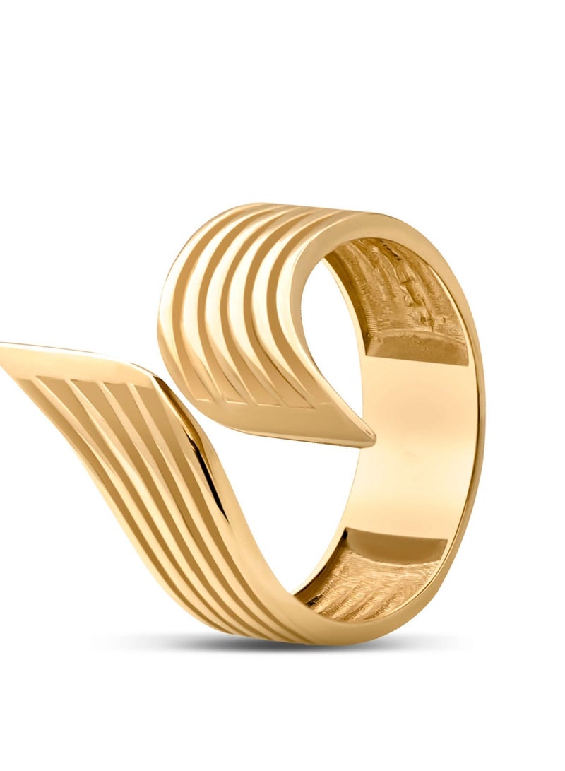 خاتم روبي آرت من الفضة الإسترليني عيار 925، مطلي بالذهب عيار 21، تصميم نسائي - Image 1