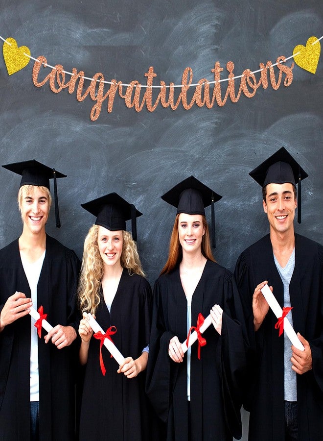 Hotmoon Congratulations Banner - Graduation/Anniversary Party Supplies - Happy Wedding/Retirement/Bridal Shower/Baby Shower Party Decorations/Hanging Sign Photo Props - Image 4