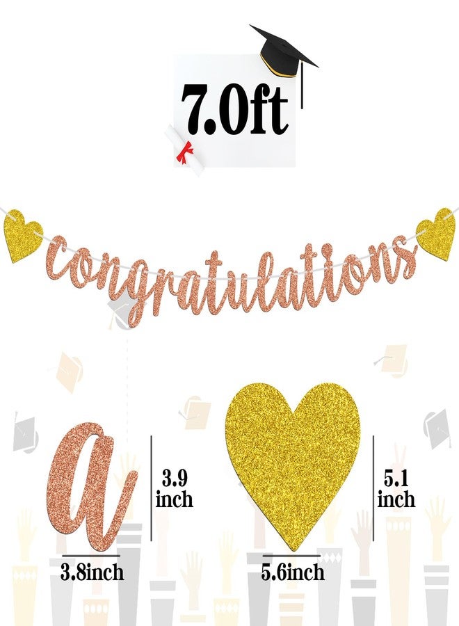 Hotmoon Congratulations Banner - Graduation/Anniversary Party Supplies - Happy Wedding/Retirement/Bridal Shower/Baby Shower Party Decorations/Hanging Sign Photo Props - Image 2
