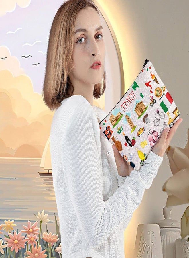 LEVLO Italy Travel Pouch Bag Rome Souvenir Gift Pisa Tower Colosseum Venice Carnival Zipper Pouch Bag Italy Trip Gift (Italy) - Image 5