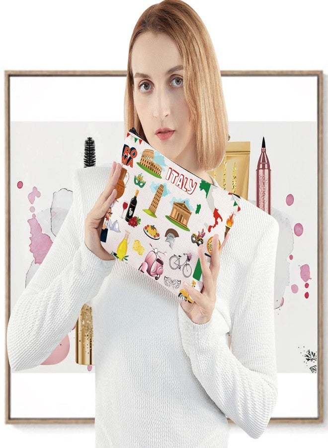 LEVLO Italy Travel Pouch Bag Rome Souvenir Gift Pisa Tower Colosseum Venice Carnival Zipper Pouch Bag Italy Trip Gift (Italy) - Image 4