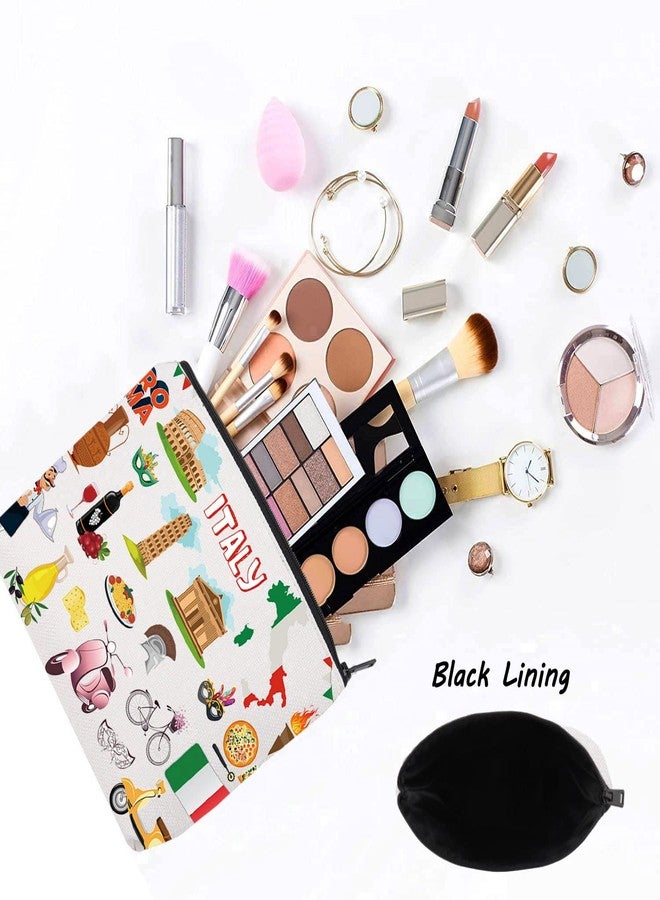 LEVLO Italy Travel Pouch Bag Rome Souvenir Gift Pisa Tower Colosseum Venice Carnival Zipper Pouch Bag Italy Trip Gift (Italy) - Image 3