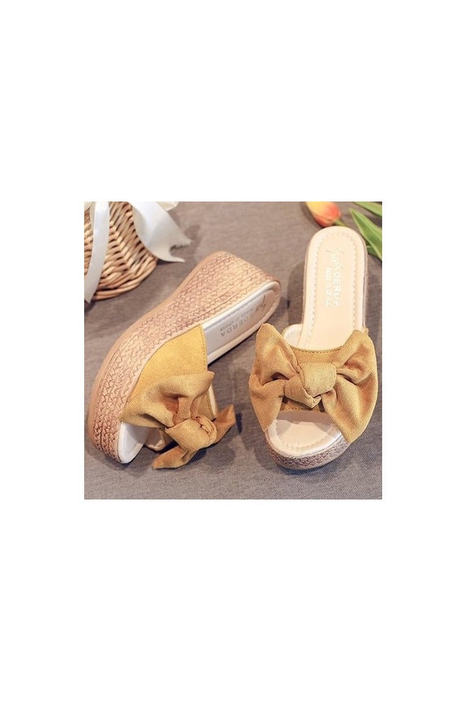 فن روب صنادل نسائية بكعب إسفيني، سهلة ومريحة وأنيقة