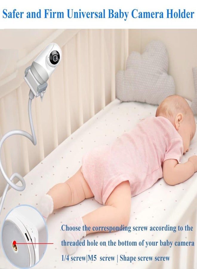 Derebir Baby Camera Monitor Mount Flexible Holder Stand Compatible with Momcozy,HelloBaby HB6550/HB65/HB66/HB6560/iFamily,Blemil,GoodBaby,OKAIDI,ANMEATE, Infant Optics Cameras and with 1/4" Baby Cameras Stand - Image 5