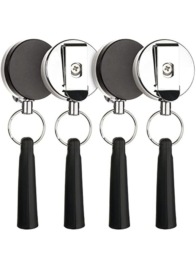 Generic - 4 Pieces Heavy Duty Retractable Pull Pen Pencil Holder,Ideal Grip for Markers and Carpenter Pencils,Elastic Silicone Pencil Holder for Carpenters, Nurses, Waitresses, Construction Workers - Image 1