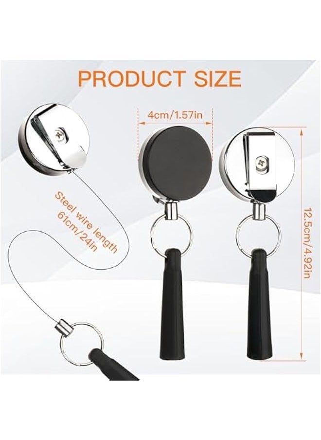 Generic - 4 Pieces Heavy Duty Retractable Pull Pen Pencil Holder,Ideal Grip for Markers and Carpenter Pencils,Elastic Silicone Pencil Holder for Carpenters, Nurses, Waitresses, Construction Workers - Image 1
