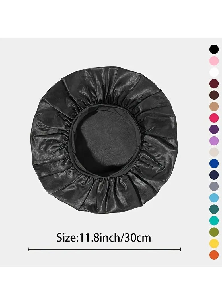 Ucanbe 1pc of Wide Elastic Headband Sleep Cap - Comfortable and Soft, Keeps Your Hairstyle, Ideal for Sleeping（black）  - Image 2