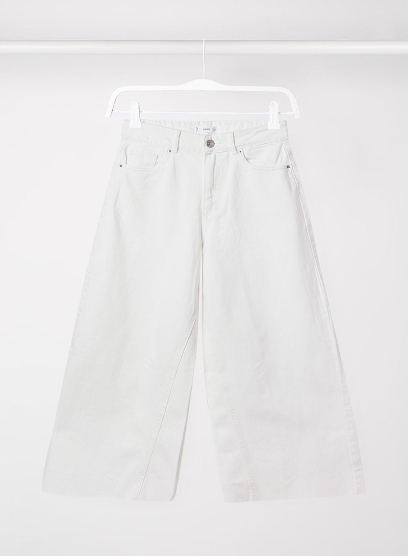 Girls Frayed Hem Culottes Jeans