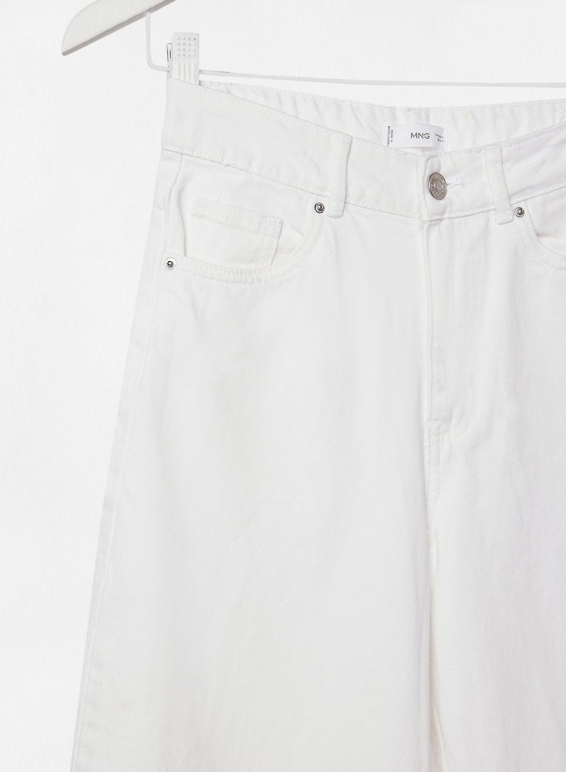 Girls Frayed Hem Culottes Jeans