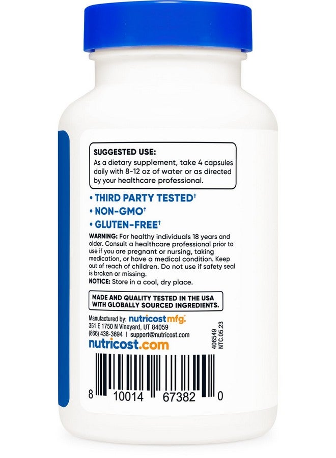 حمض أورسوليك نيوتريكوست 300 مجم، 120 كبسولة - نباتي، غير معدّل وراثيًا، خالٍ من الجلوتين، خالٍ من الصويا - Image 4