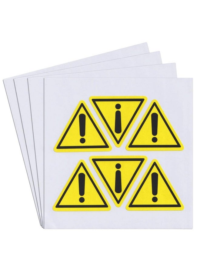 dealzEpic - Yellow Triangle Exclamation Mark Sign Stickers | Self-Adhesive Peel And Stick Vinyl Label - 4Cm (1.57 Inches)  - Image 1