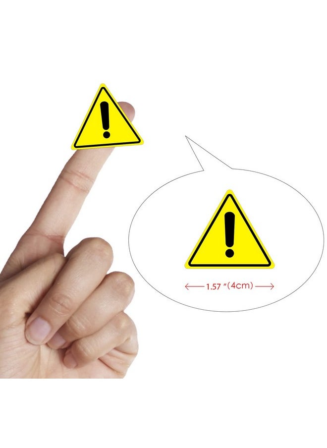 dealzEpic - Yellow Triangle Exclamation Mark Sign Stickers | Self-Adhesive Peel And Stick Vinyl Label - 4Cm (1.57 Inches)  - Image 5