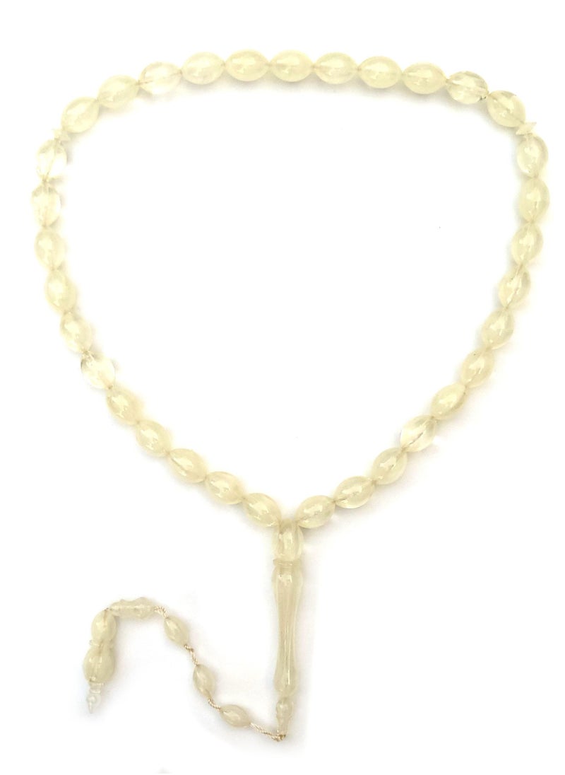 Alwan - 33 Count Muslim Prayer Beads - White - Image 1