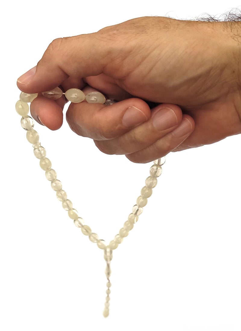 Alwan - 33 Count Muslim Prayer Beads - White - Image 1
