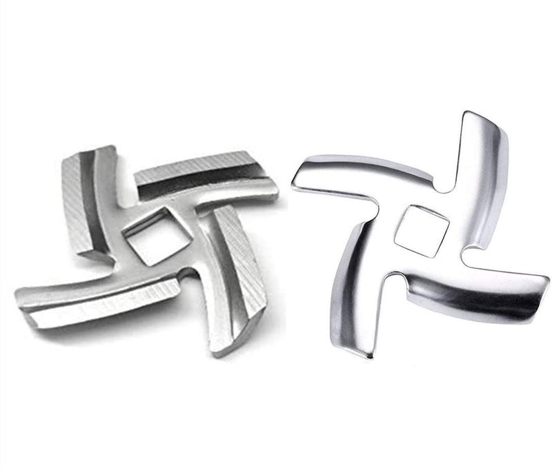 مجموعتان من شفرات مطحنة اللحم 5 سكاكين من ميسورلي مصنوعة من الفولاذ المقاوم للصدأ متوافقة مع مطحنة اللحم بحجم 5 ملحقات خلاط استبدال