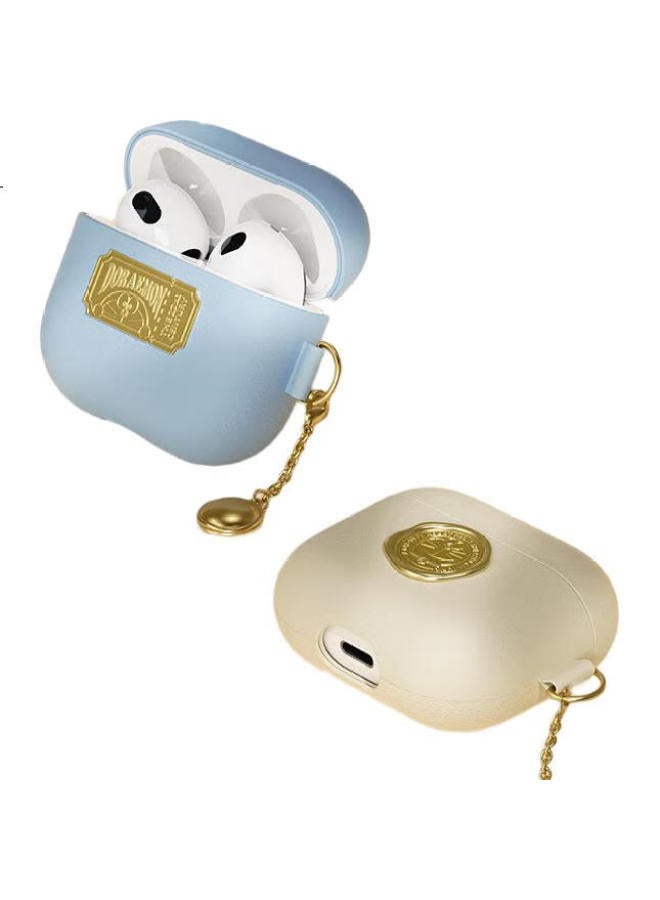 Rock Doraemon Airpods 3 Leather Protective Case, Airpods 3Rd Generation Apple Earphone Case, Leather, Non-Fingerprint, Shockproof, Dustproof, With Hook, Wax Seal - Image 2