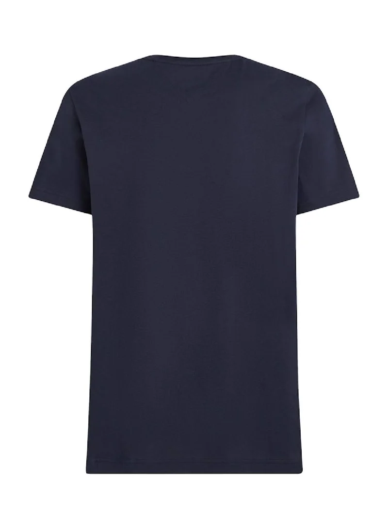 TOMMY HILFIGER Flag Embroidery Crew Neck T-Shirt