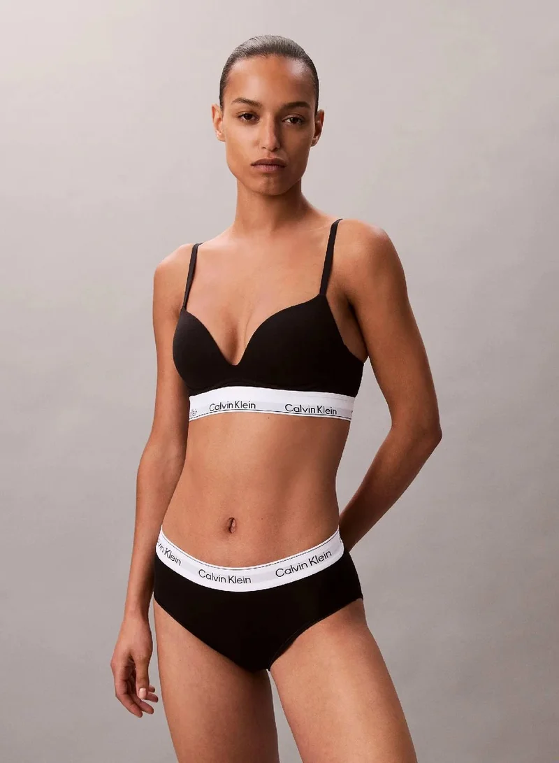 Calvin Klein Black Plunge Bra - Icon Cotton Modal for Women | Best Price UAE