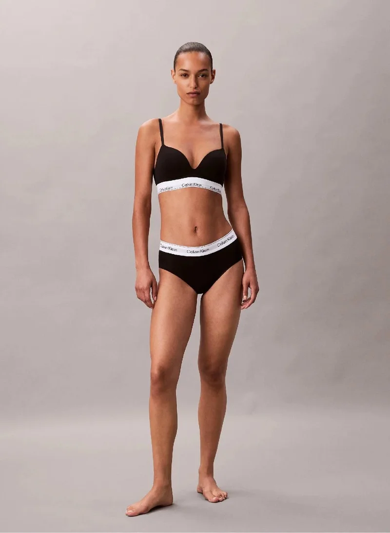Calvin Klein Black Plunge Bra - Icon Cotton Modal for Women | Best Price UAE