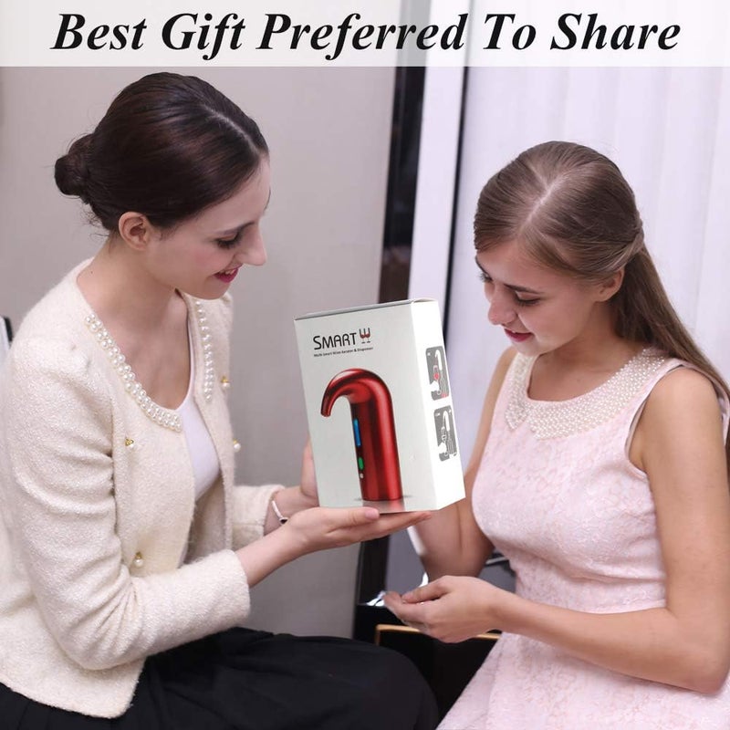 RICANK Electric Wine Aerator - One-Touch Wine Decanter and Wine Dispenser - Wine Dispensers for Wine Bottles - Portable Wine Aerator Pourer Spout- Automatic Rechargeable Wine Aerator Pourer Red - Image 5