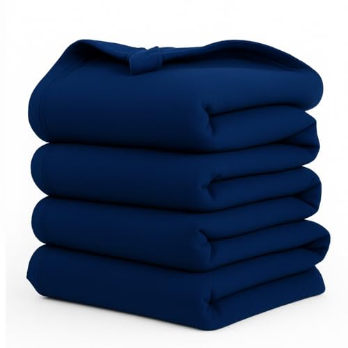 MAMRAJ 300 GSM Special for Heavy Winter Plain Light Weight Polar Fleece Blanket for Single Bed [ 60x90] (Blue) - Image 1