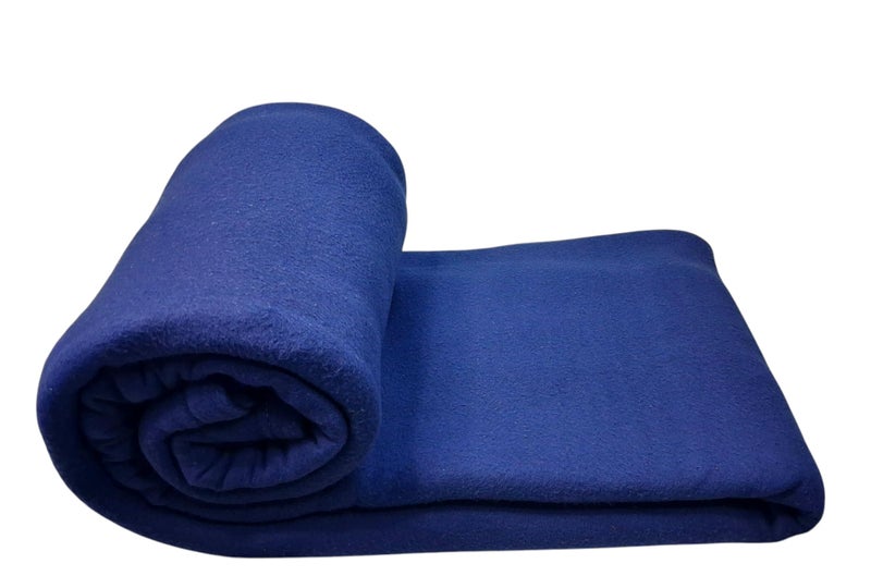 MAMRAJ 300 GSM Special for Heavy Winter Plain Light Weight Polar Fleece Blanket for Single Bed [ 60x90] (Blue) - Image 3