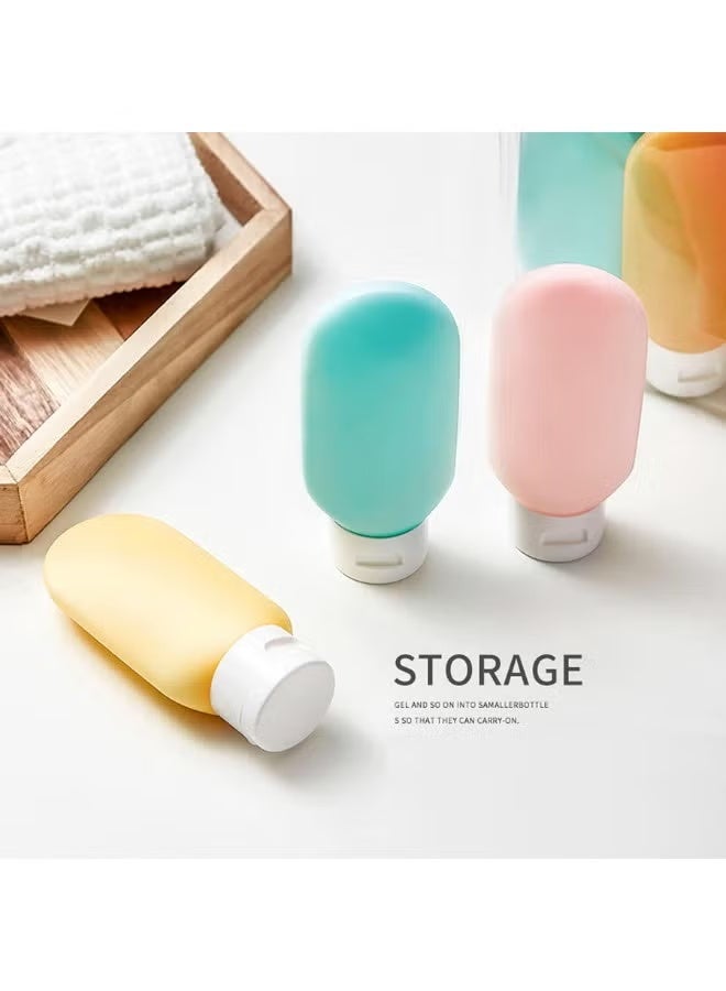 زجاجات سفر لمستحضرات التجميل ، مجموعة من 3 قطعة من الزجاجات المانعة للتسرب وقابلة لاعادة الملء، زجاجات بلاستيك فارغة بحجم مناسب للسفر للشامبو والبلسم ومستحضرات التجميل وجل الاستحمام - Image 4