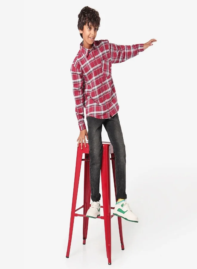 LILPICKS Boys Checkered Shirt