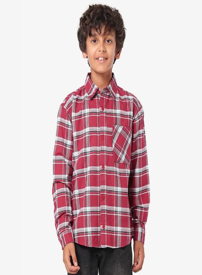 LILPICKS Boys Checkered Shirt
